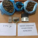 27-6-2023 Συνελήφθη άνδρας στην Ηλεία για κατοχή και διακίνηση ναρκωτικών